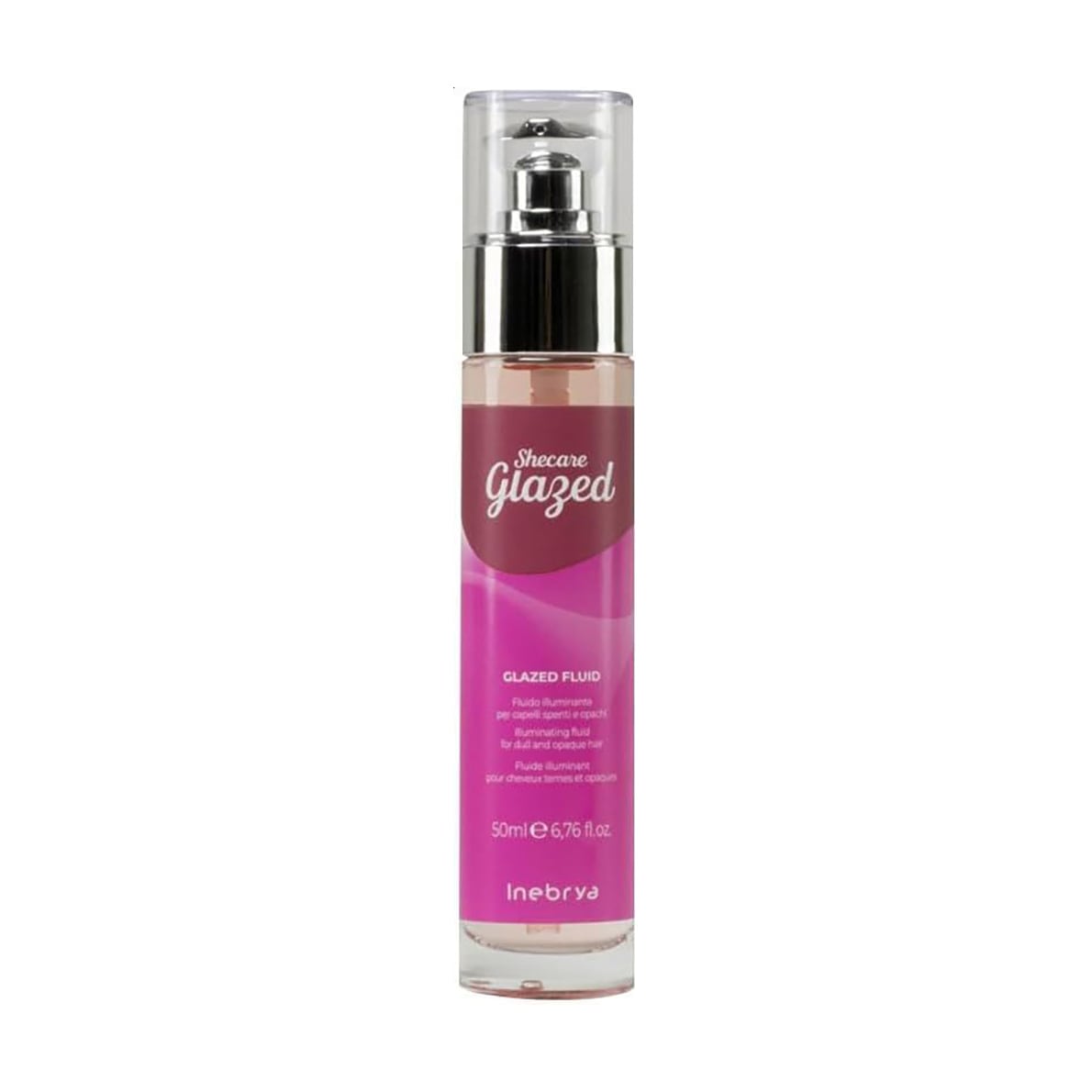 Уцінка! Краплі-флюїд для блиску волосся Inebrya Sheсare Glazed Fluid з ефектом глазурування, 50 мл